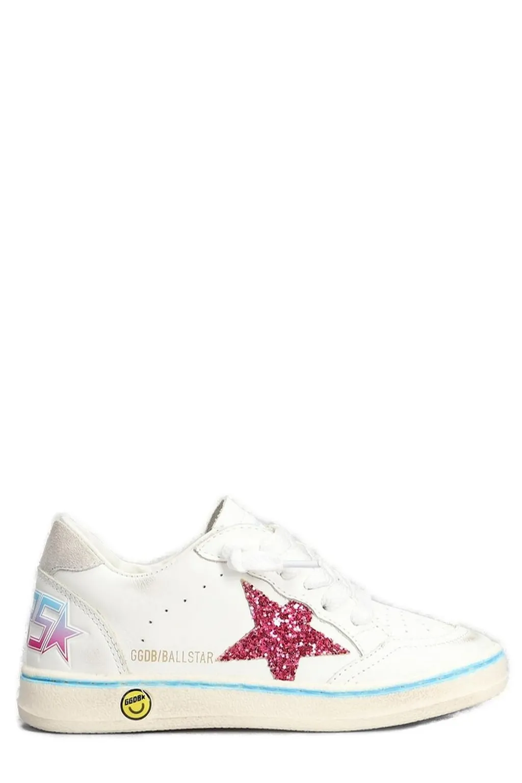 Golden Goose Kids Ball Star New Glitter Embellished Sneakers