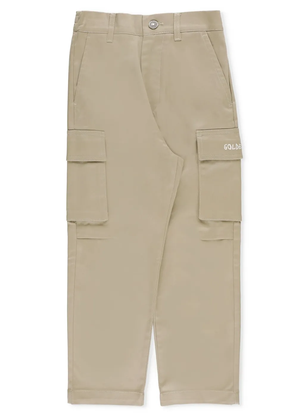Golden Goose Kids Logo Embroidered Tapered Cargo Trousers