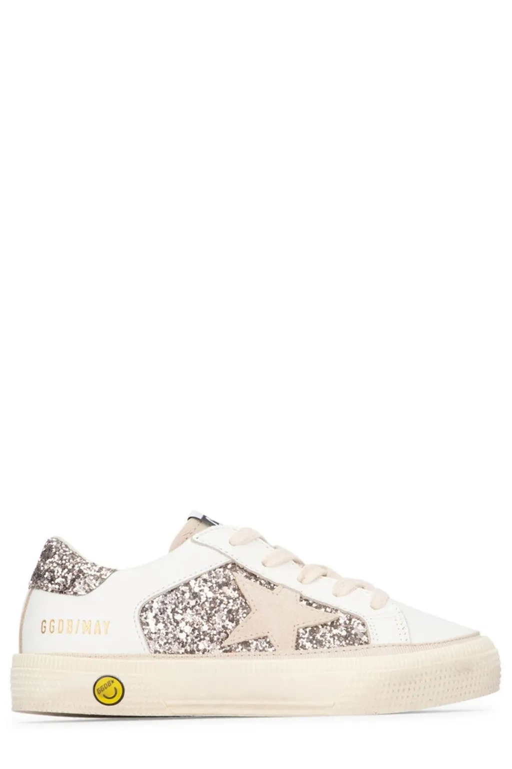 Golden Goose Kids Glitter-Detailed Round Toe Sneakers