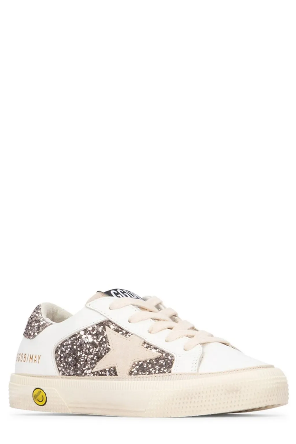 Golden Goose Kids Glitter-Detailed Round Toe Sneakers