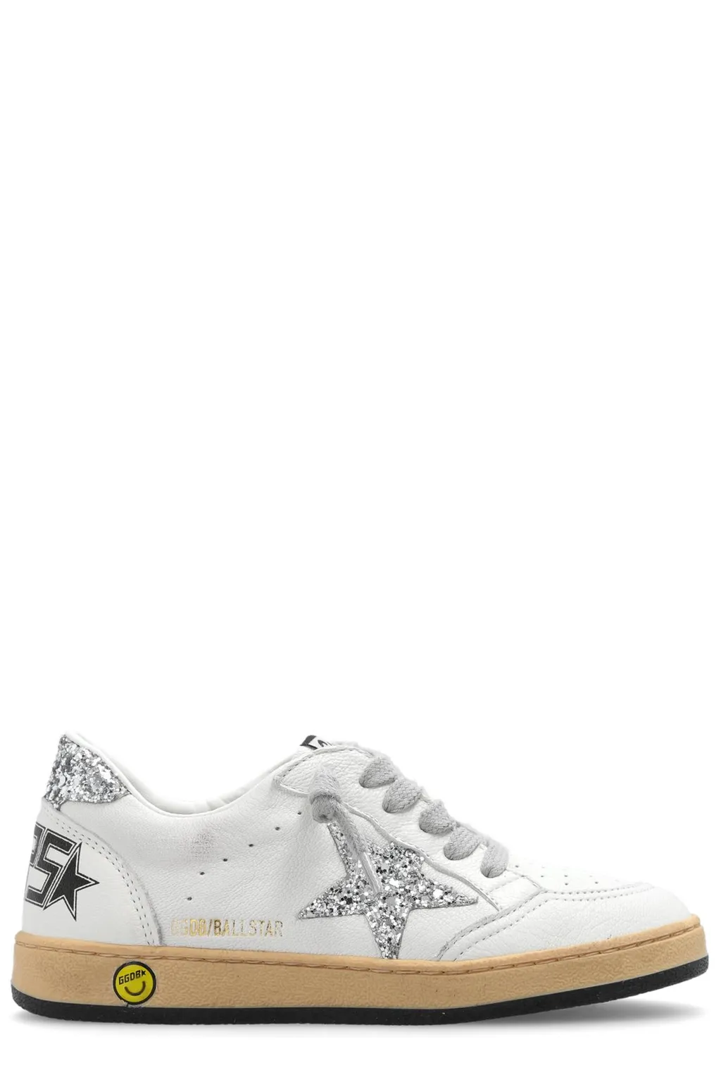 Golden Goose Kids Ball Star Glittered Lace-Up Sneakers