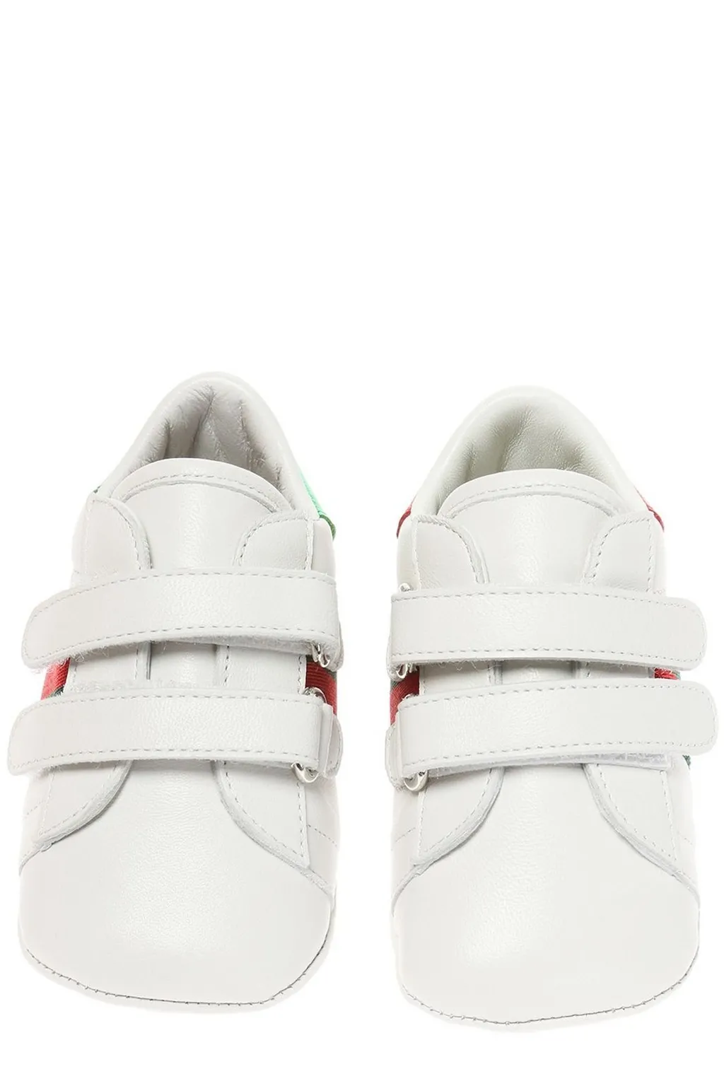 Gucci Kids Round Toe Double Strap Sneakers