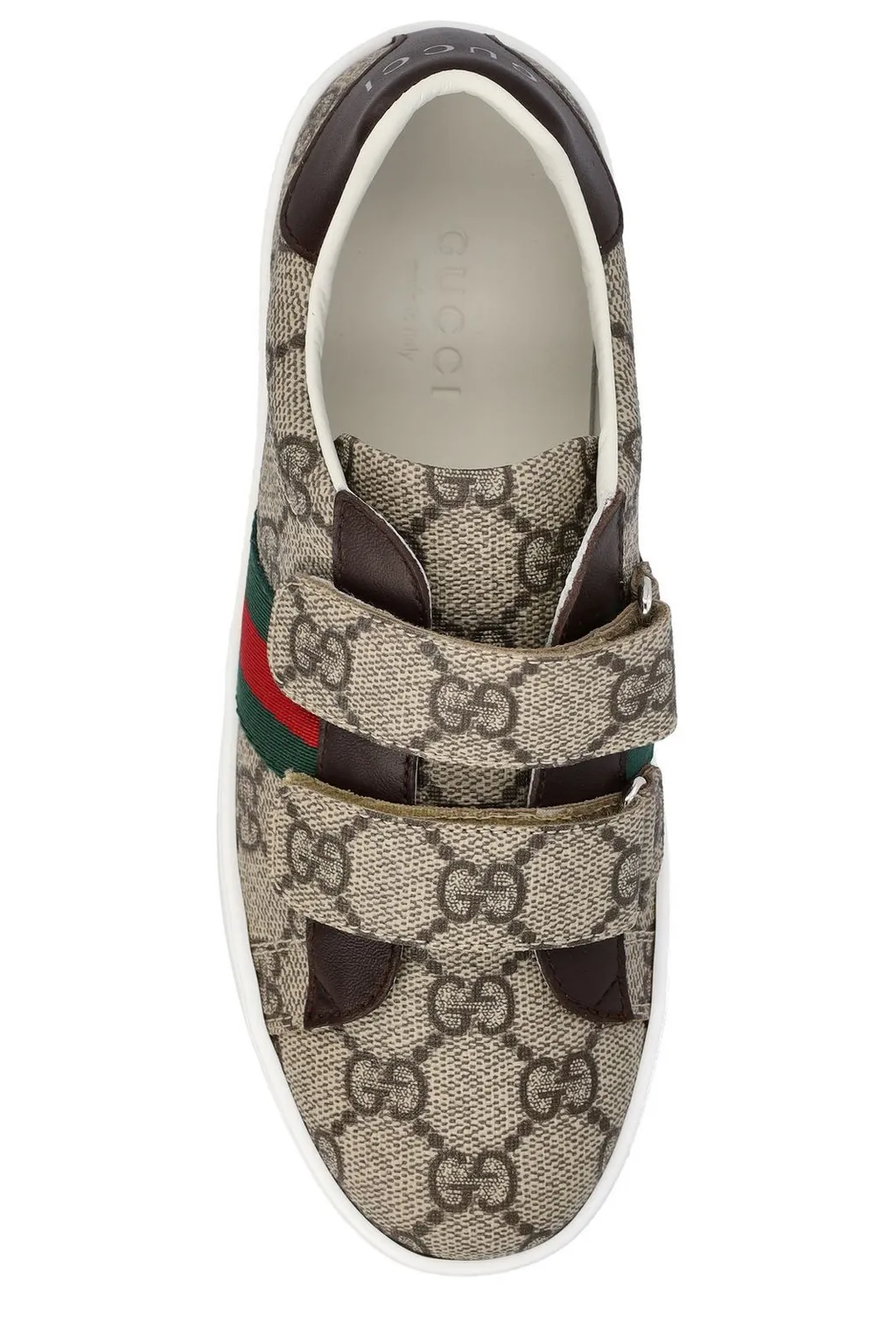 Gucci Kids Ace Gg Supreme Round Toe Sneakers