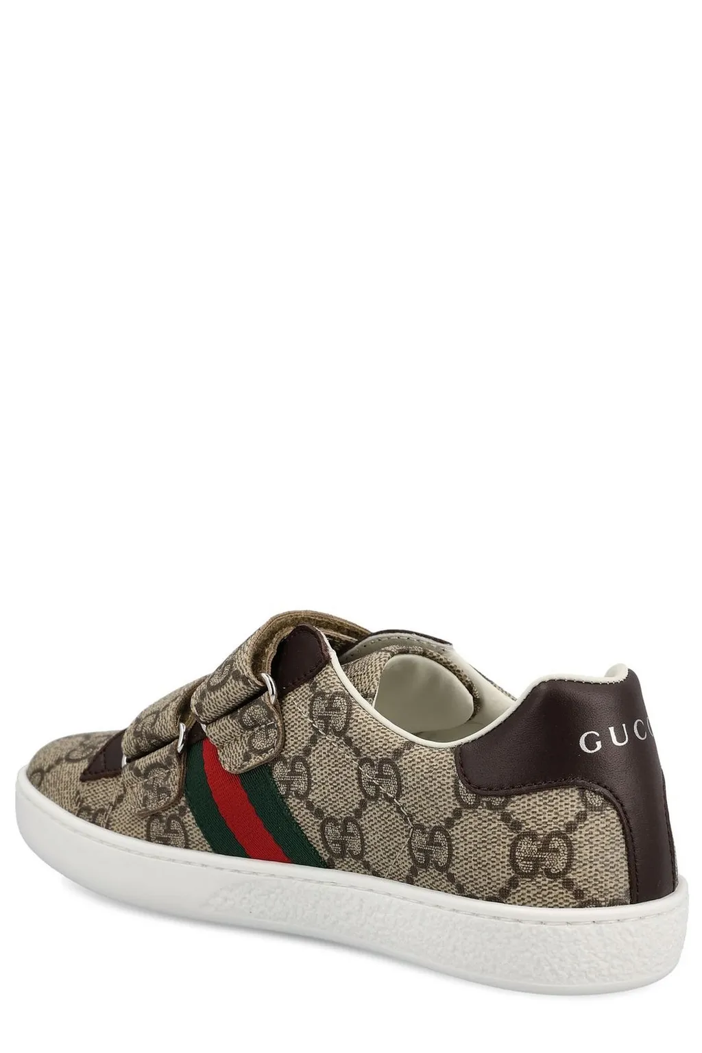 Gucci Kids Ace Gg Supreme Round Toe Sneakers