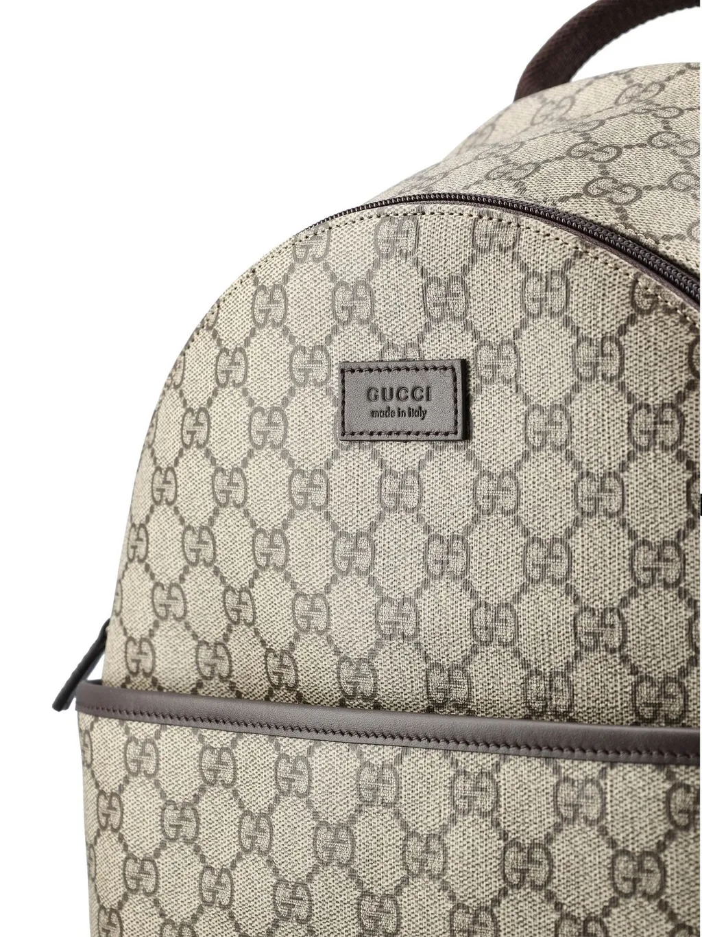 Gucci Kids Logo Patch Zip-Up Backpack