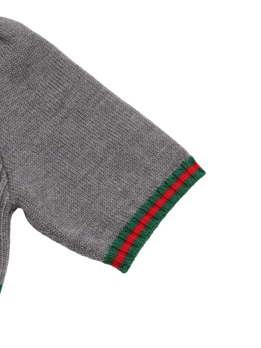 Gucci Kids Pleated Crewneck Ribbed-Knit Dress