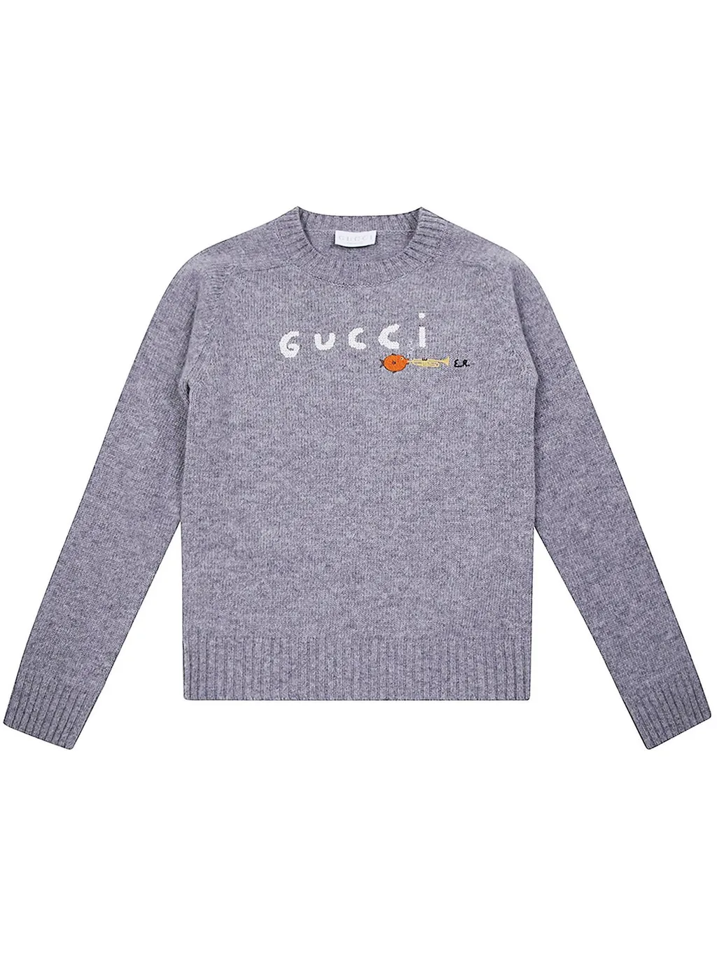 Gucci Kids Logo Embroidered Crewneck Jumper