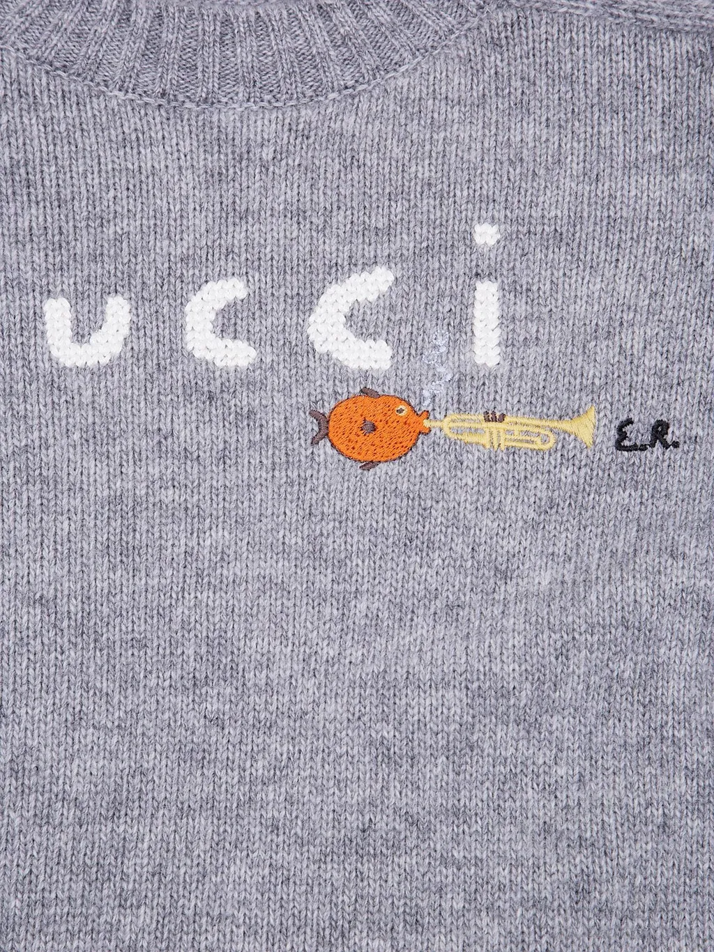 Gucci Kids Logo Embroidered Crewneck Jumper