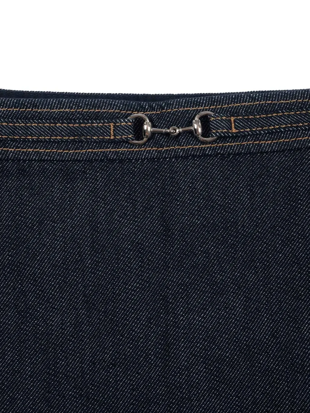 Gucci Kids Horsebit Denim Skirt