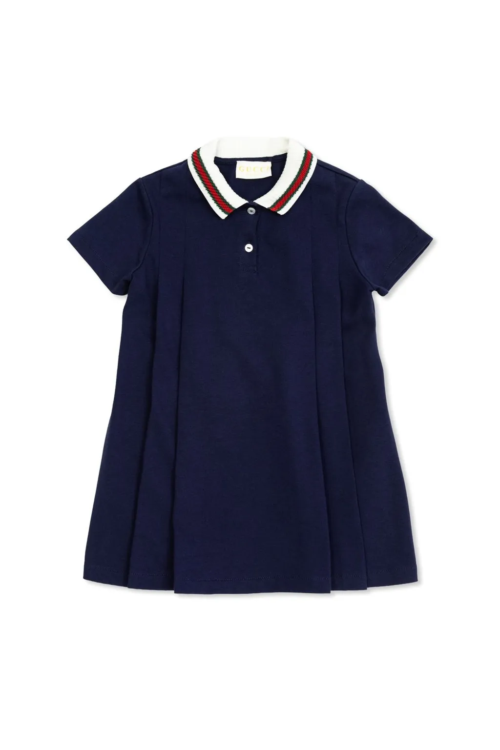 Gucci Kids Web-Collar Short-Sleeved Dress