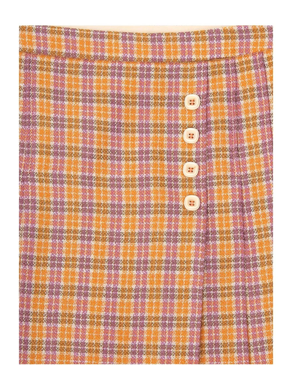 Gucci Kids Checked Logo Patch Skirt