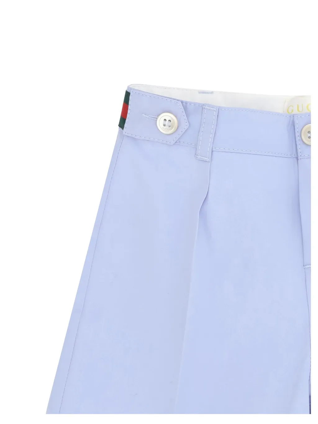 Gucci Kids Web-Stripe Button Detailed Shorts