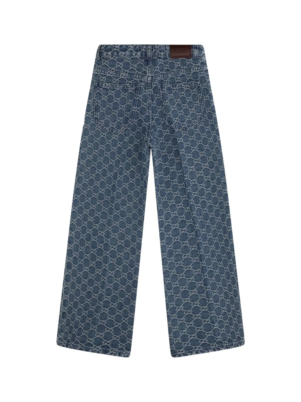 Gucci Kids Gg Wide Leg Jeans