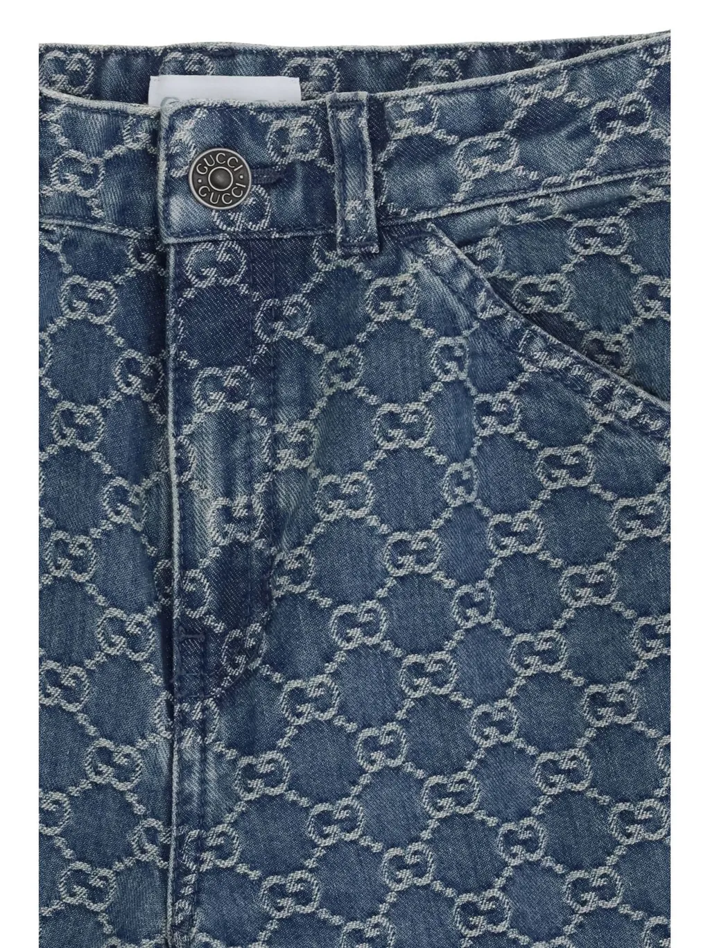 Gucci Kids Gg Wide Leg Jeans