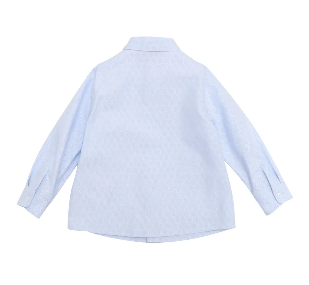 Gucci Kids Jacquard Curved Hem Shirt