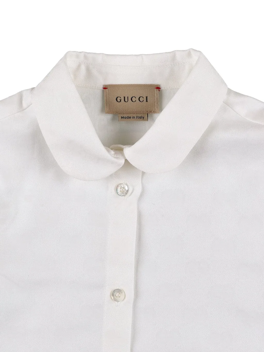 Gucci Kids Gg Curved Hem Shirt