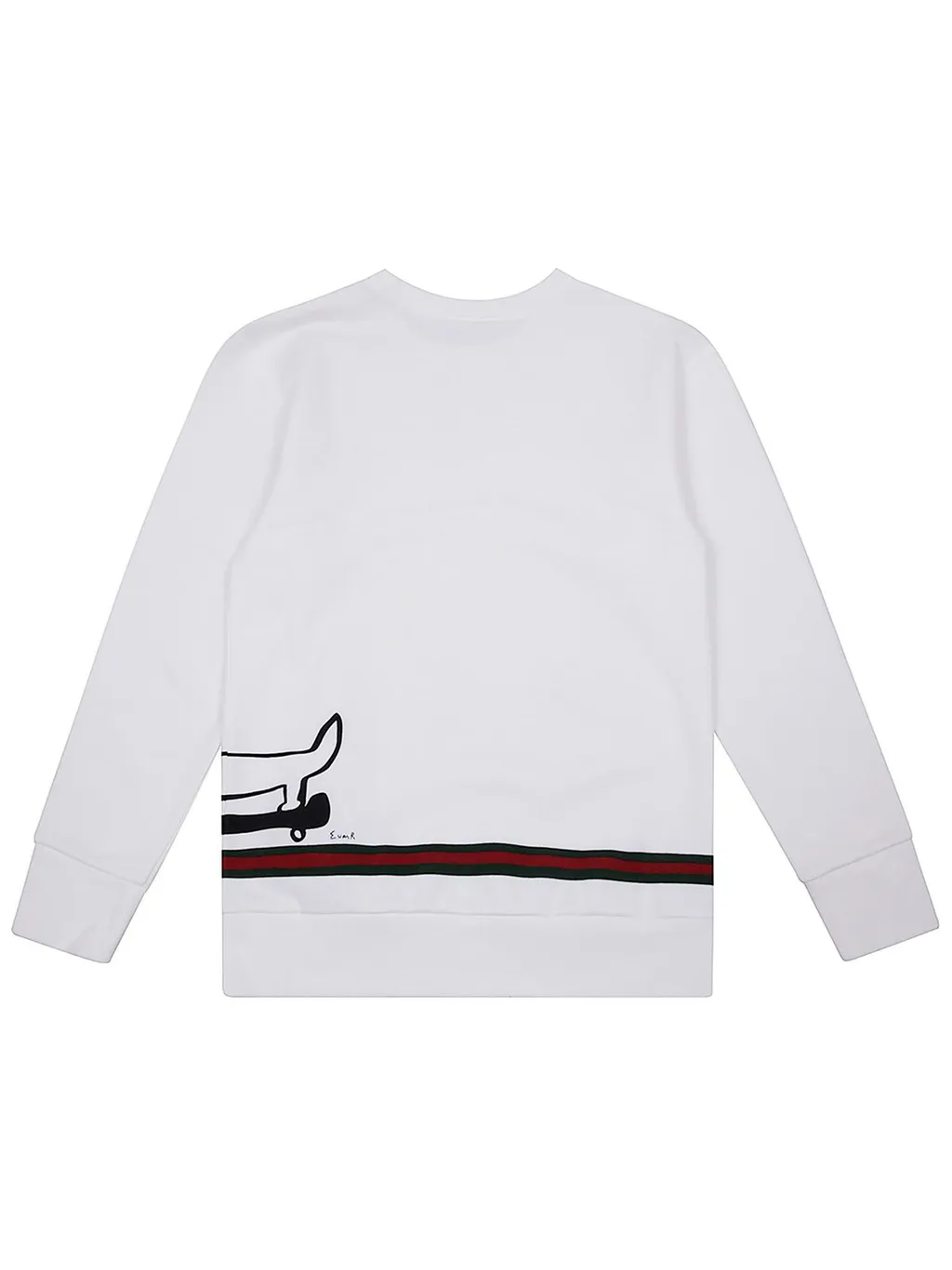 Gucci Kids Web Striped Crewneck Sweatshirt