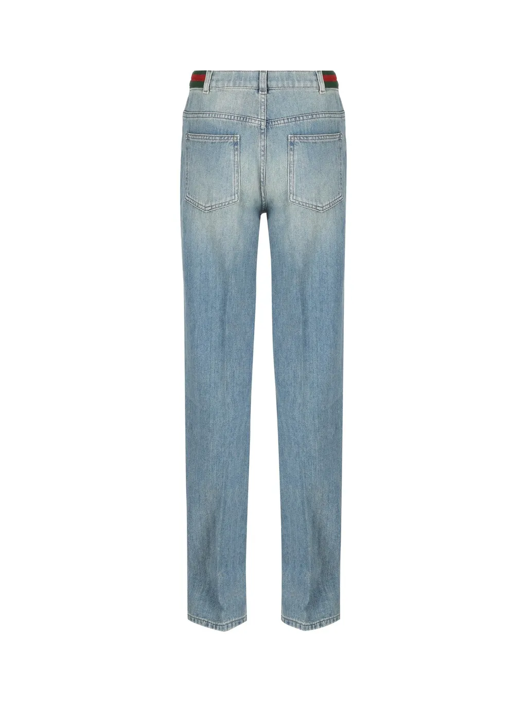 Gucci Kids Button Detailed Straight Leg Jeans
