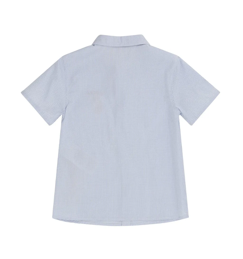 Gucci Kids Logo Embroidered Checked Shirt