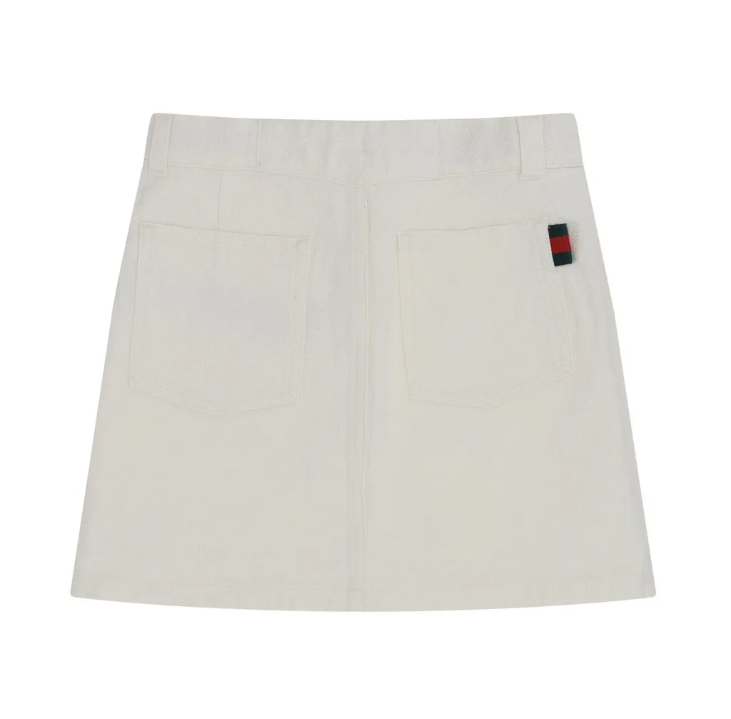 Gucci Kids Gg Denim Skirt