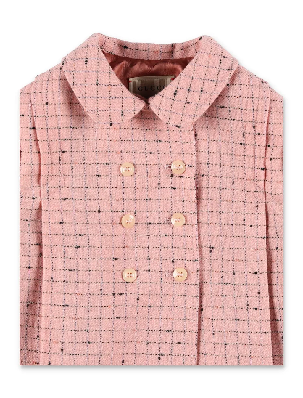Gucci Kids Checked Long-Sleeved Coat