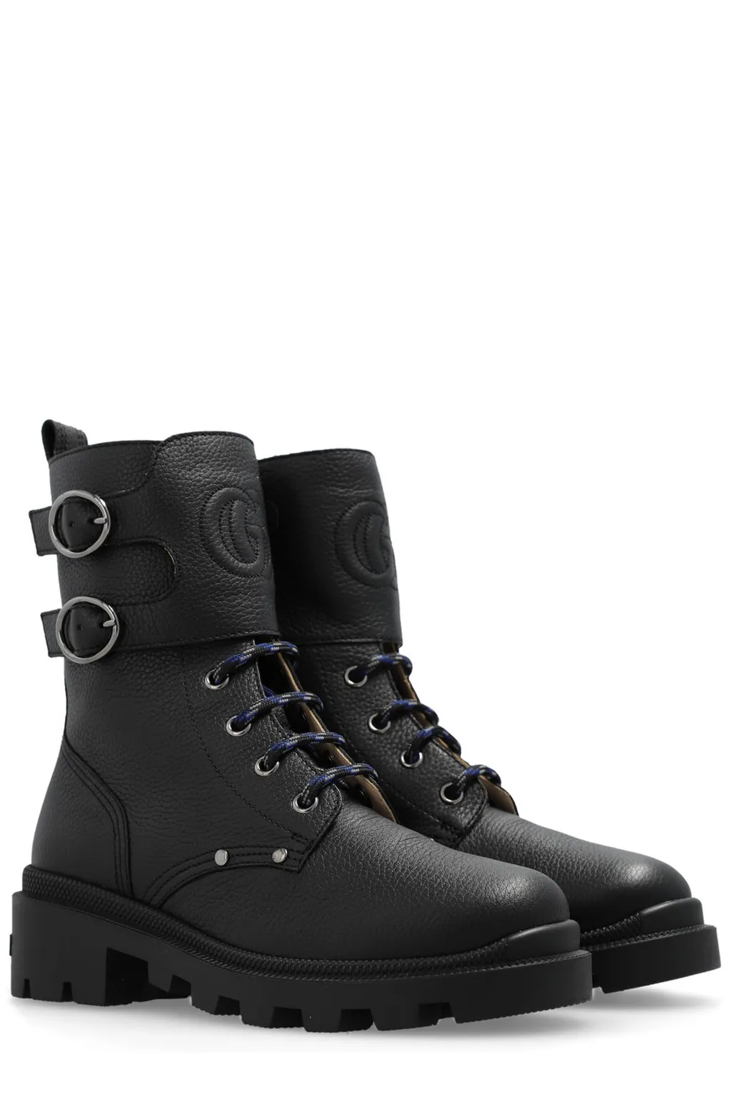 Gucci Kids Double G Lace-Up Boots