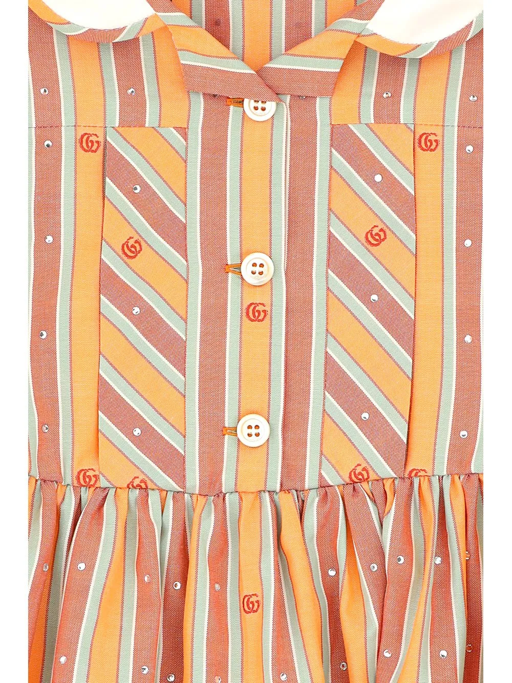 Gucci Kids Striped Oxford Dress