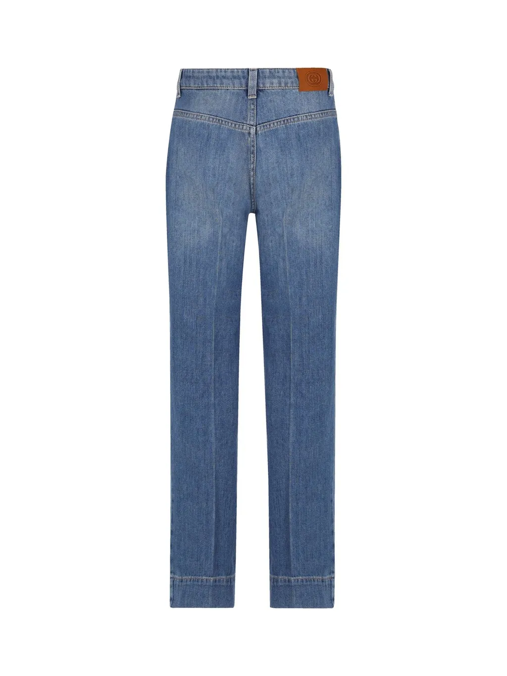 Gucci Kids Logo Patch Straight Leg Jeans