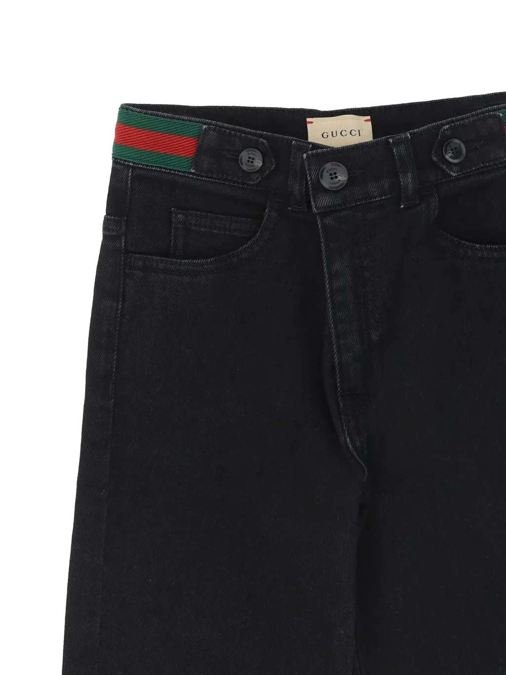 Gucci Kids Button Detailed Straight Leg Pants