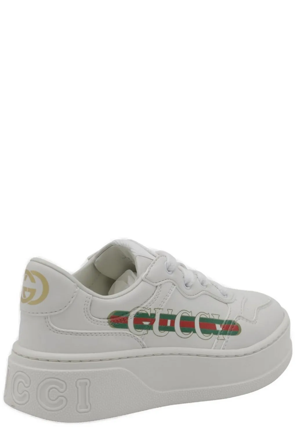 Gucci Kids Logo Printed Lace-Up Sneakers