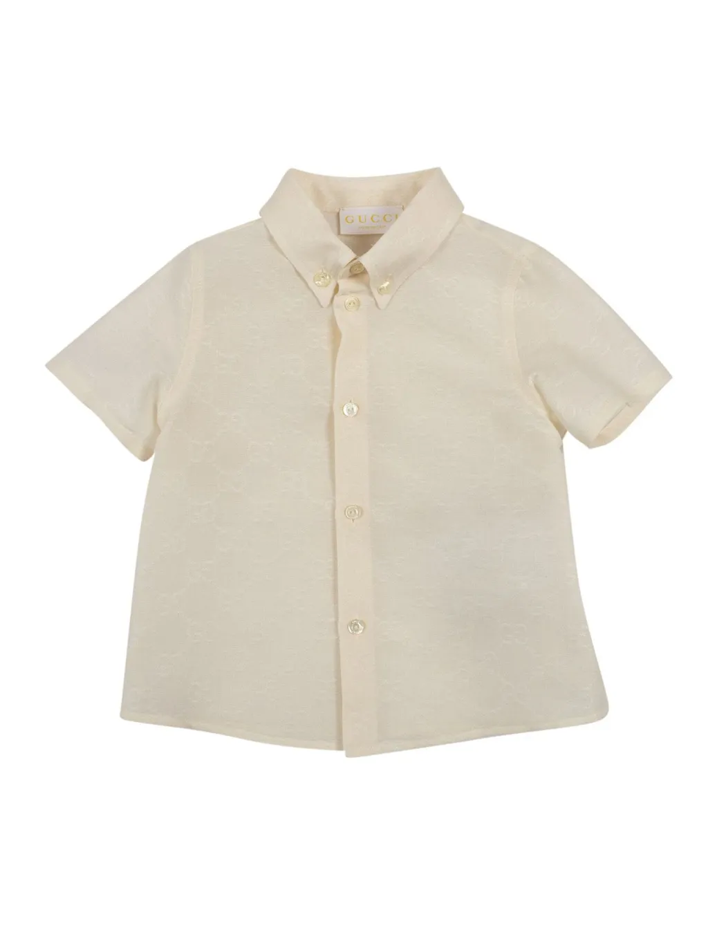 Gucci Kids Logo-Jacquard Short-Sleeved Shirt