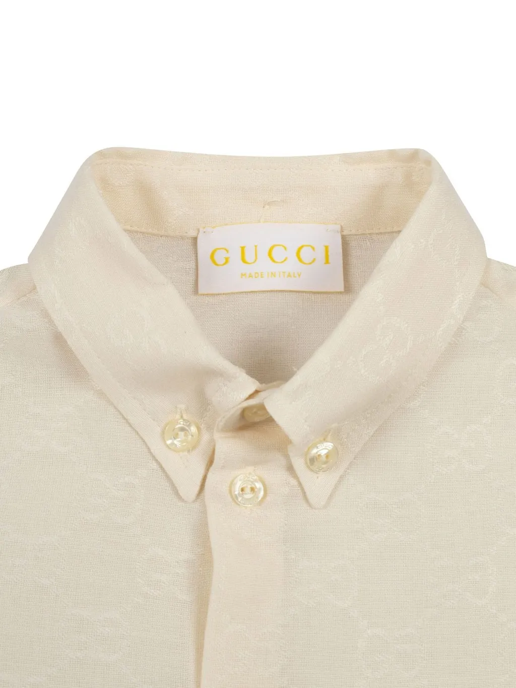 Gucci Kids Logo-Jacquard Short-Sleeved Shirt