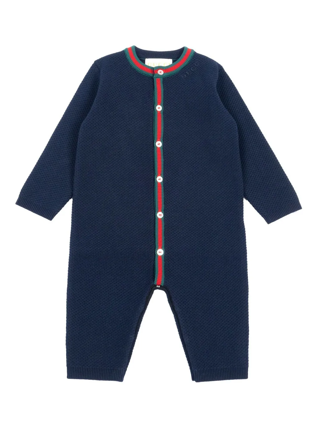 Gucci Kids Button-Up Crewneck One-Piece
