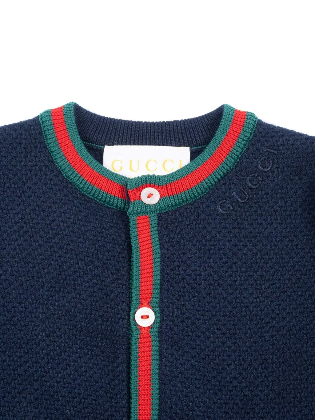 Gucci Kids Button-Up Crewneck One-Piece