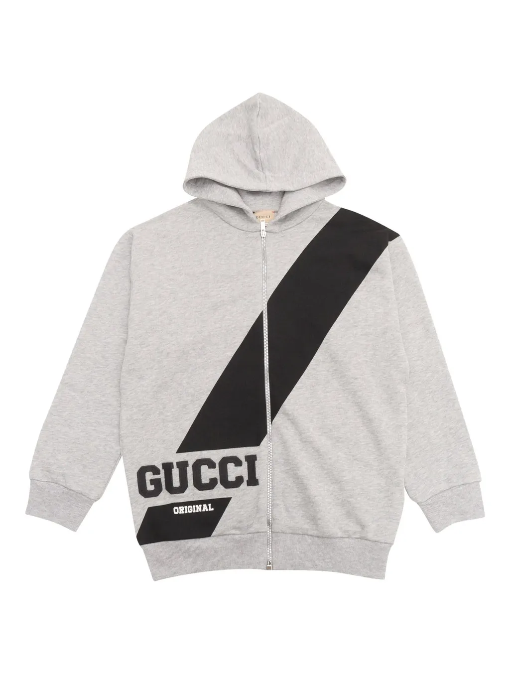 Gucci Kids Logo Embroidered Zip-Up Hoodie