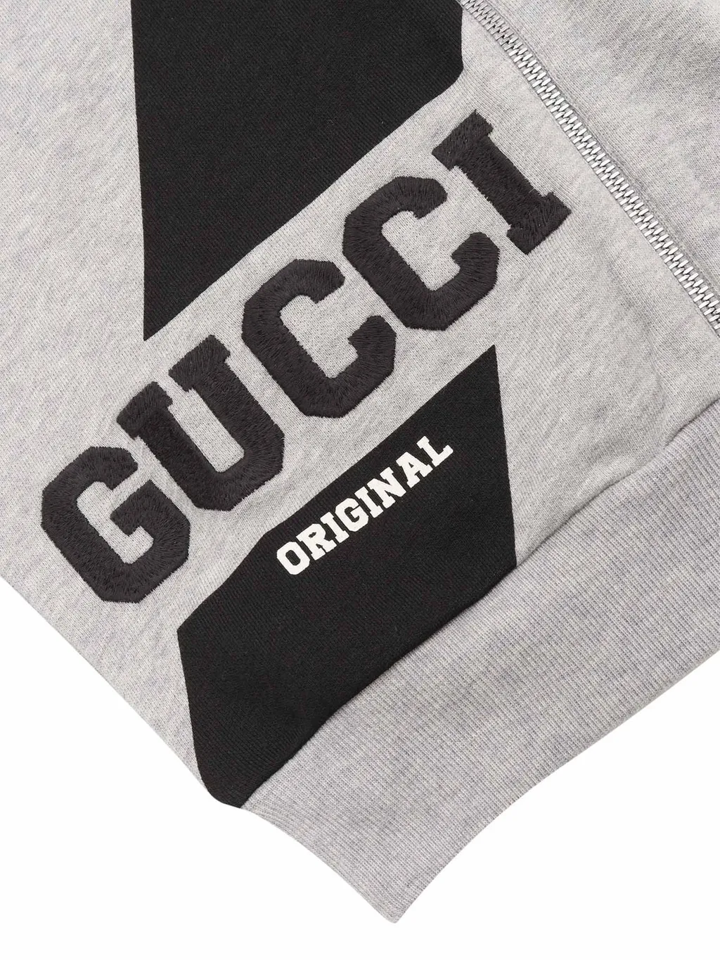Gucci Kids Logo Embroidered Zip-Up Hoodie