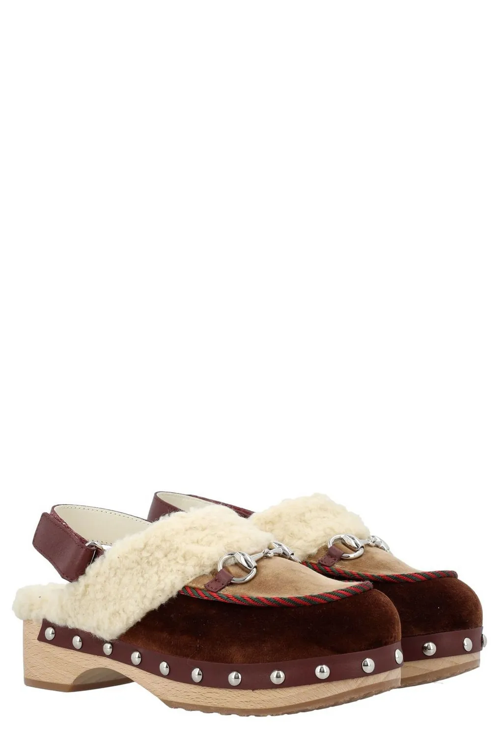 Gucci Kids Horsebit-Detailed Slingback Clogs