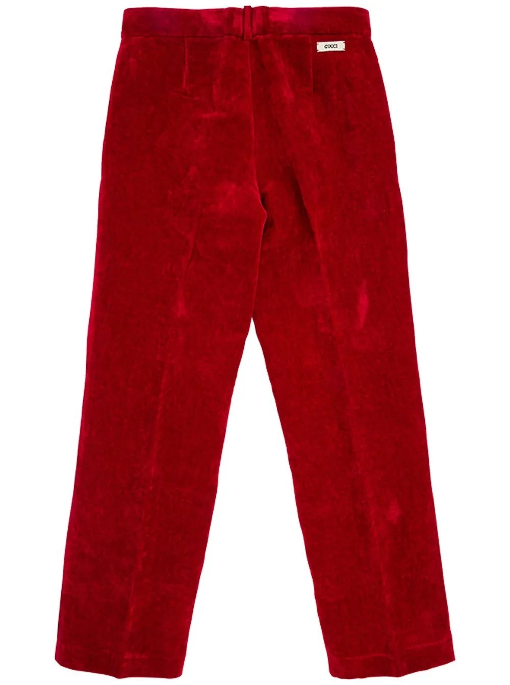 Gucci Kids Velvet Logo Patch Pants