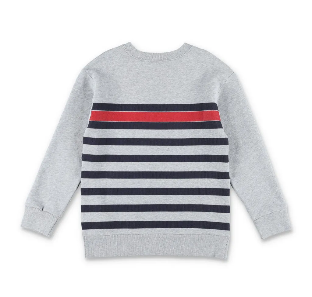 Gucci Kids Logo Printed Striped Sweatshirt