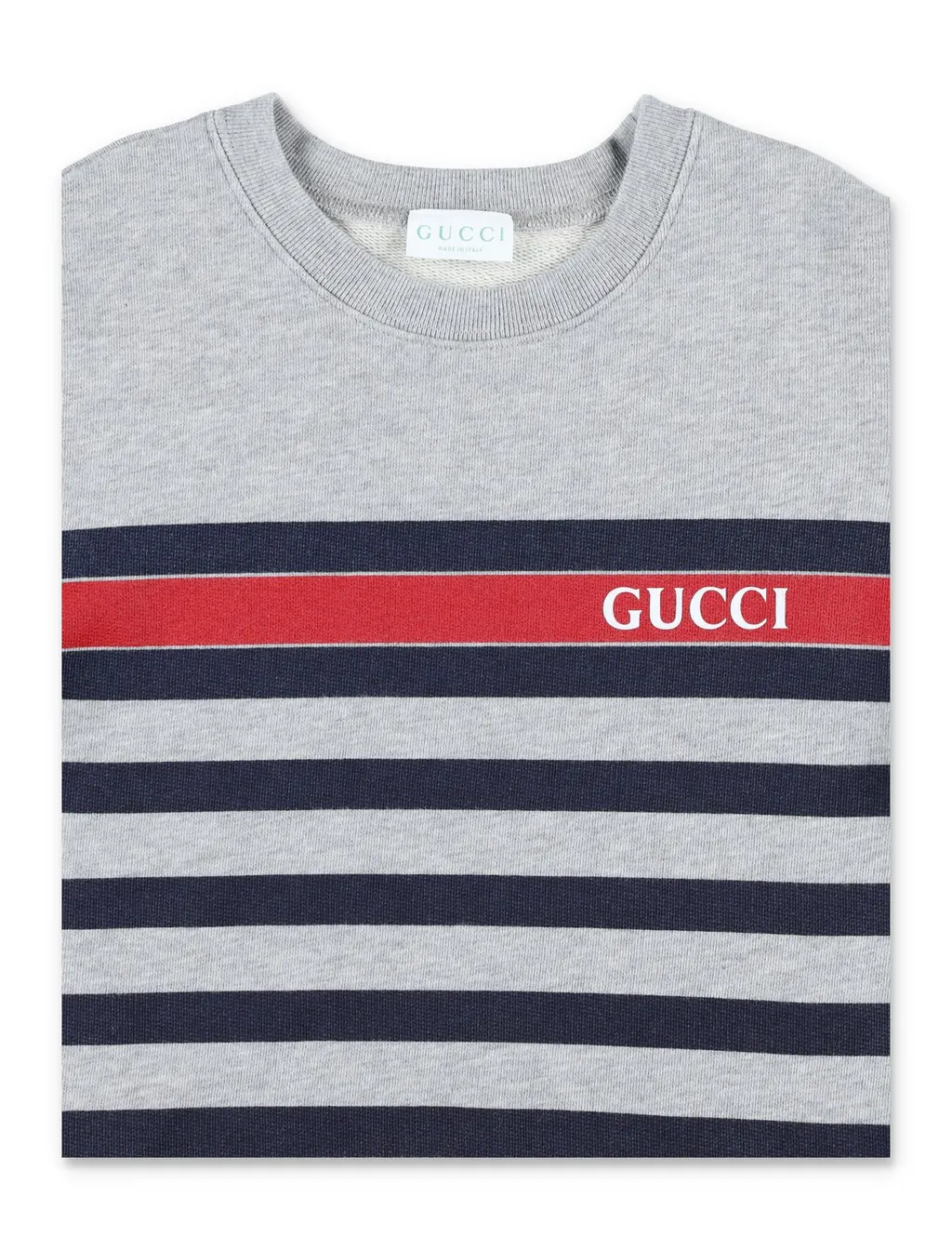 Gucci Kids Logo Printed Striped Sweatshirt