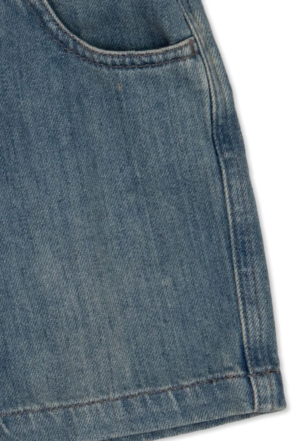 Gucci Kids Web Detailed Mid-Rise Denim Shorts