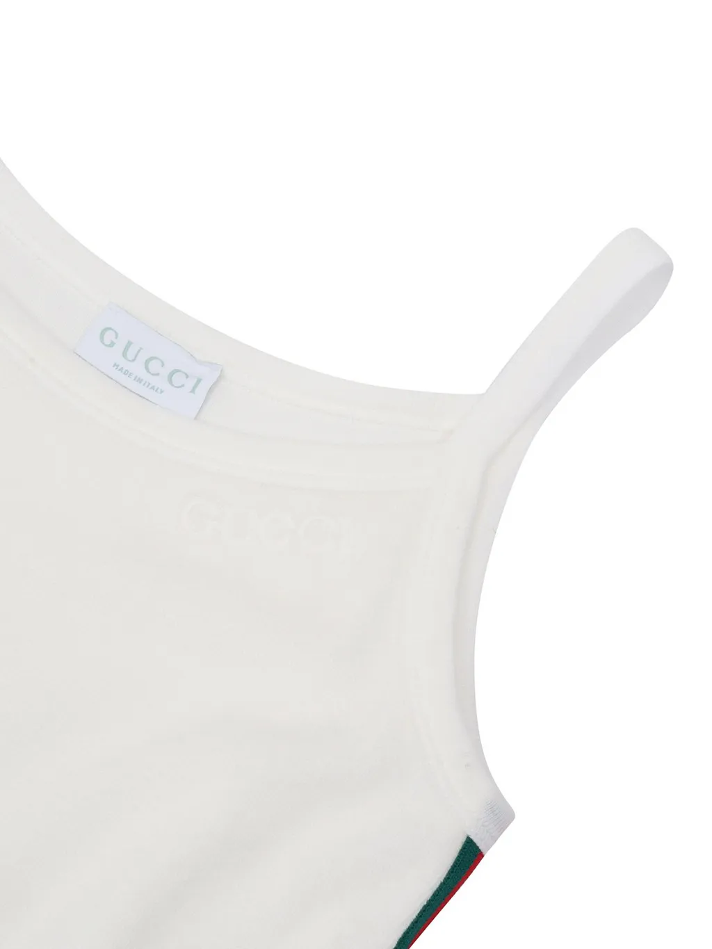 Gucci Kids Rib Trim Sleeveless Dungarees