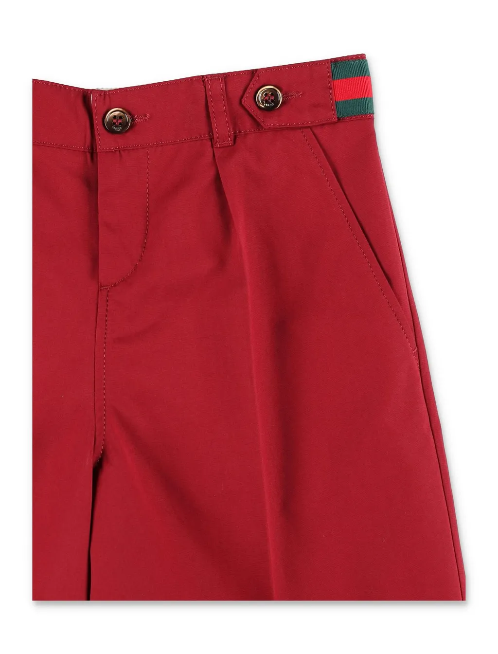 Gucci Kids Button Fastened Poplin Shorts