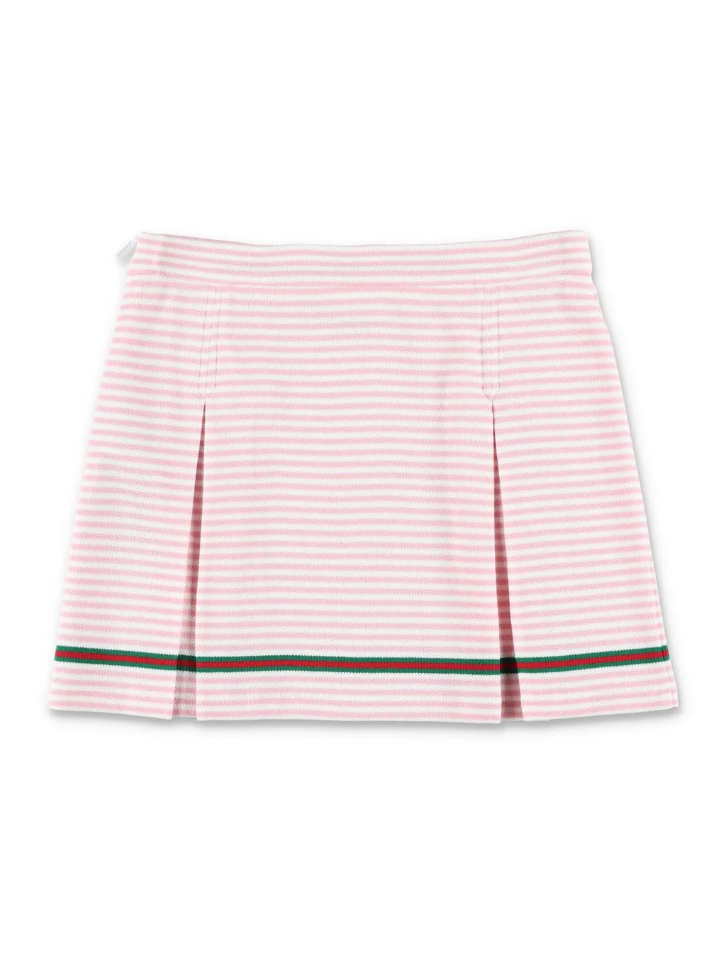 Gucci Kids Logo Embroidered Striped Skirt