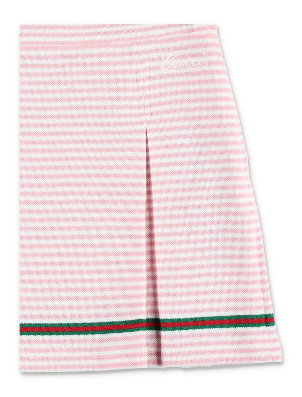 Gucci Kids Logo Embroidered Striped Skirt