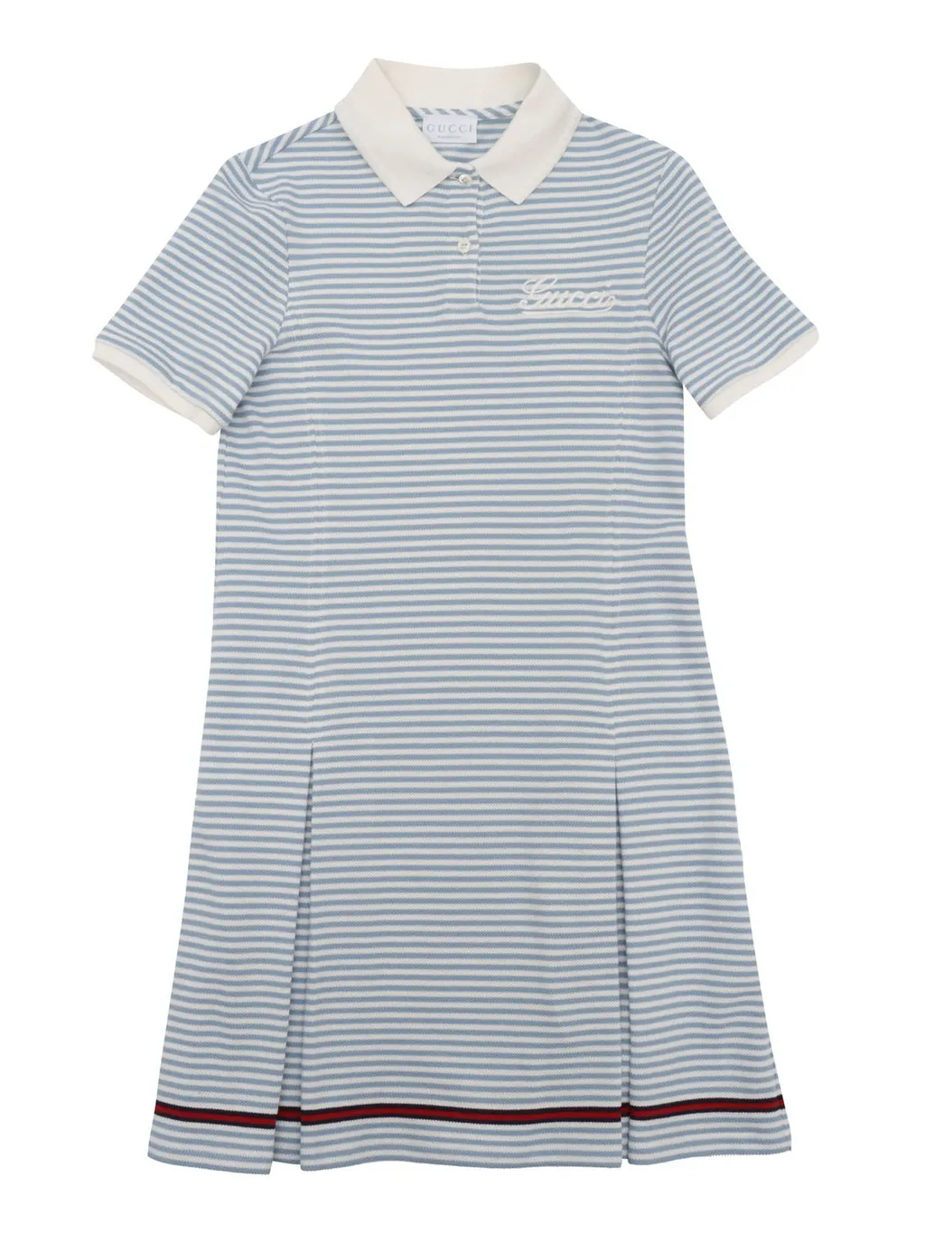 Gucci Kids Logo Embroidered Striped Dress