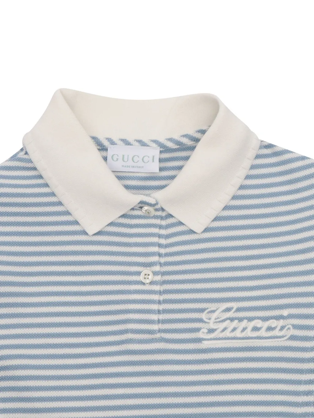 Gucci Kids Logo Embroidered Striped Dress