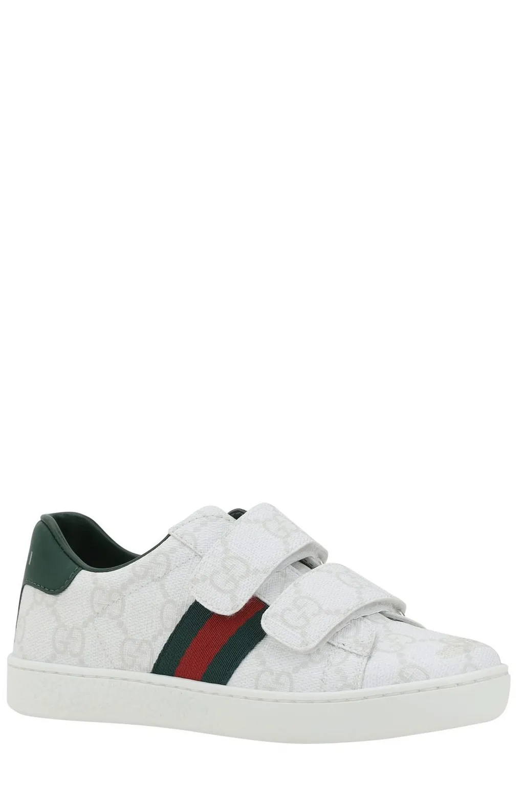 Gucci Kids Logo Printed Touch Strap Sneakers