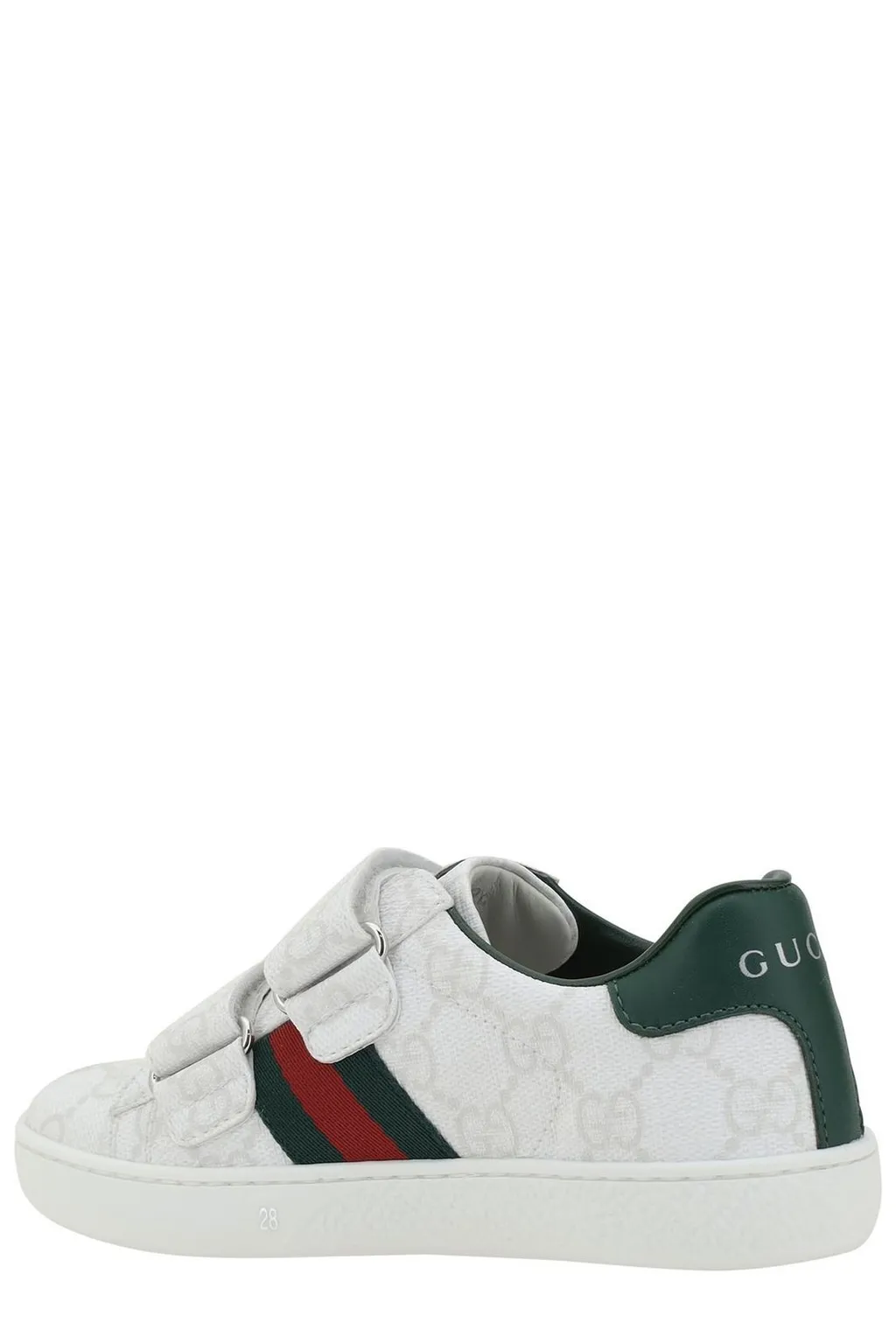 Gucci Kids Logo Printed Touch Strap Sneakers