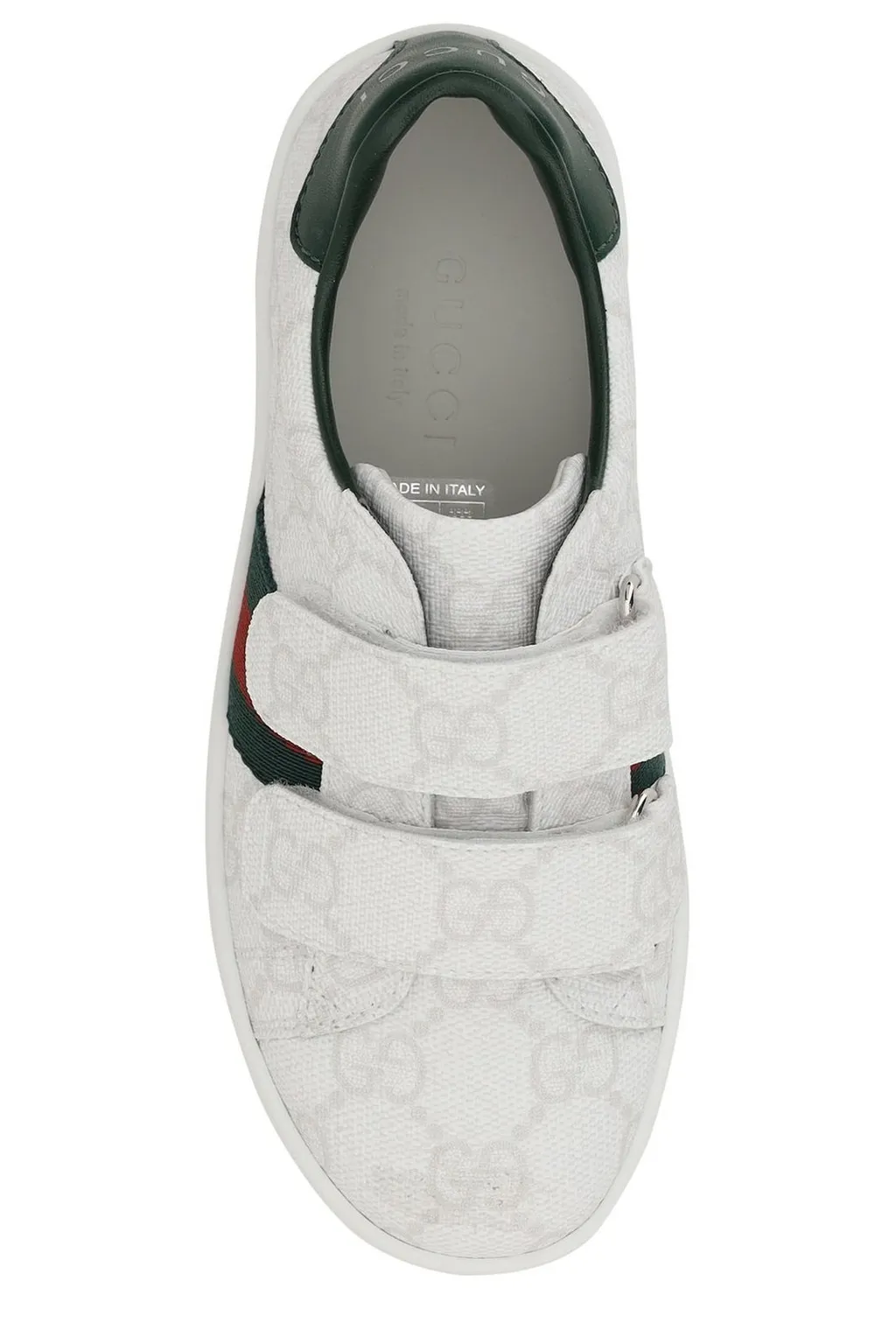 Gucci Kids Logo Printed Touch Strap Sneakers
